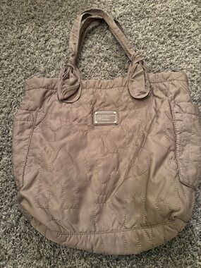 Marc Jacobs Quilted Taupe Shoulder Tote